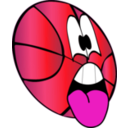 download Surprised Basketball clipart image with 315 hue color