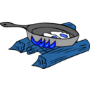 download Campfires And Cooking Cranes clipart image with 180 hue color