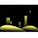 download Night Cityscape clipart image with 225 hue color