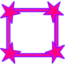 download Simple Bright Blue Star Cornered Frame clipart image with 90 hue color