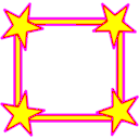 download Simple Bright Blue Star Cornered Frame clipart image with 180 hue color
