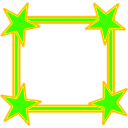 download Simple Bright Blue Star Cornered Frame clipart image with 225 hue color