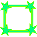 download Simple Bright Blue Star Cornered Frame clipart image with 270 hue color