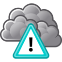 download Tango Waether Severe Alert clipart image with 180 hue color