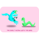 download The Early Worm clipart image with 135 hue color