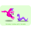download The Early Worm clipart image with 270 hue color