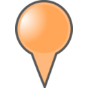 download Orange Map Marker clipart image with 0 hue color