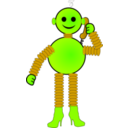 download Robot clipart image with 45 hue color