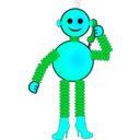 download Robot clipart image with 135 hue color