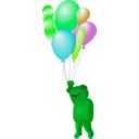 download Teddy Bear With Balloons clipart image with 90 hue color