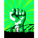 download Green Power Against Pollution clipart image with 45 hue color