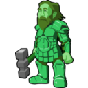 download Dwarf Warrior clipart image with 90 hue color