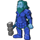 download Dwarf Warrior clipart image with 180 hue color
