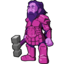 download Dwarf Warrior clipart image with 270 hue color