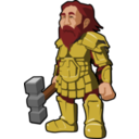 download Dwarf Warrior clipart image with 0 hue color