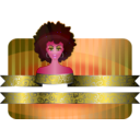 download Afro Girl Border clipart image with 315 hue color