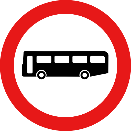 Roadsign No Buses