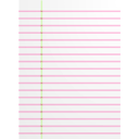 download Lined Paper Icon clipart image with 90 hue color