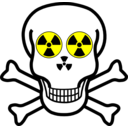 download Nuclear Warning Skull clipart image with 0 hue color