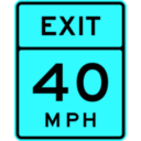download Exit Speed 40 clipart image with 135 hue color