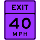 download Exit Speed 40 clipart image with 225 hue color