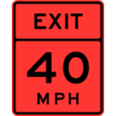 download Exit Speed 40 clipart image with 315 hue color