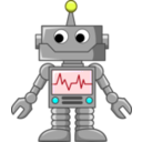 download Cartoon Robot clipart image with 180 hue color