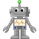 download Cartoon Robot clipart image with 225 hue color