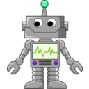 download Cartoon Robot clipart image with 270 hue color
