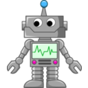 download Cartoon Robot clipart image with 315 hue color