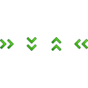 Green Double Arrows Set