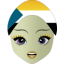 download Pretty Sudanese Girl Smiley Emoticon clipart image with 45 hue color