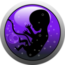 download Human Embryo Silhouette clipart image with 270 hue color