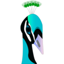 download Peacock clipart image with 315 hue color