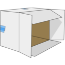 download Box Tipped Over clipart image with 180 hue color