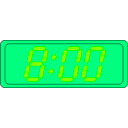 download Digital Clock clipart image with 90 hue color