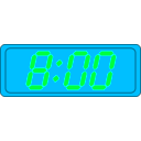 download Digital Clock clipart image with 135 hue color