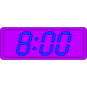 download Digital Clock clipart image with 225 hue color