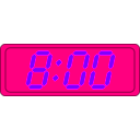 download Digital Clock clipart image with 270 hue color