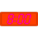 download Digital Clock clipart image with 315 hue color