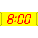 download Digital Clock clipart image with 0 hue color