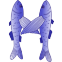 download Fish Forming Letter M clipart image with 45 hue color