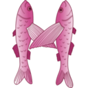 download Fish Forming Letter M clipart image with 135 hue color