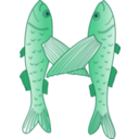 download Fish Forming Letter M clipart image with 315 hue color