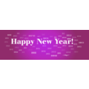download Happy New Year 2012 clipart image with 90 hue color