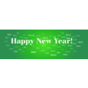 download Happy New Year 2012 clipart image with 270 hue color