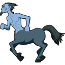 download Centaur clipart image with 180 hue color