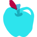 download Apple clipart image with 180 hue color