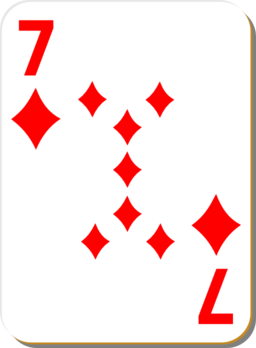 White Deck 7 Of Diamonds