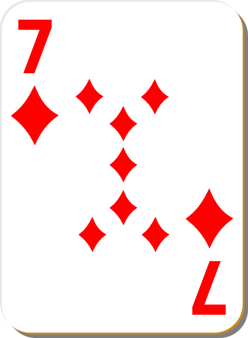 White Deck 7 Of Diamonds